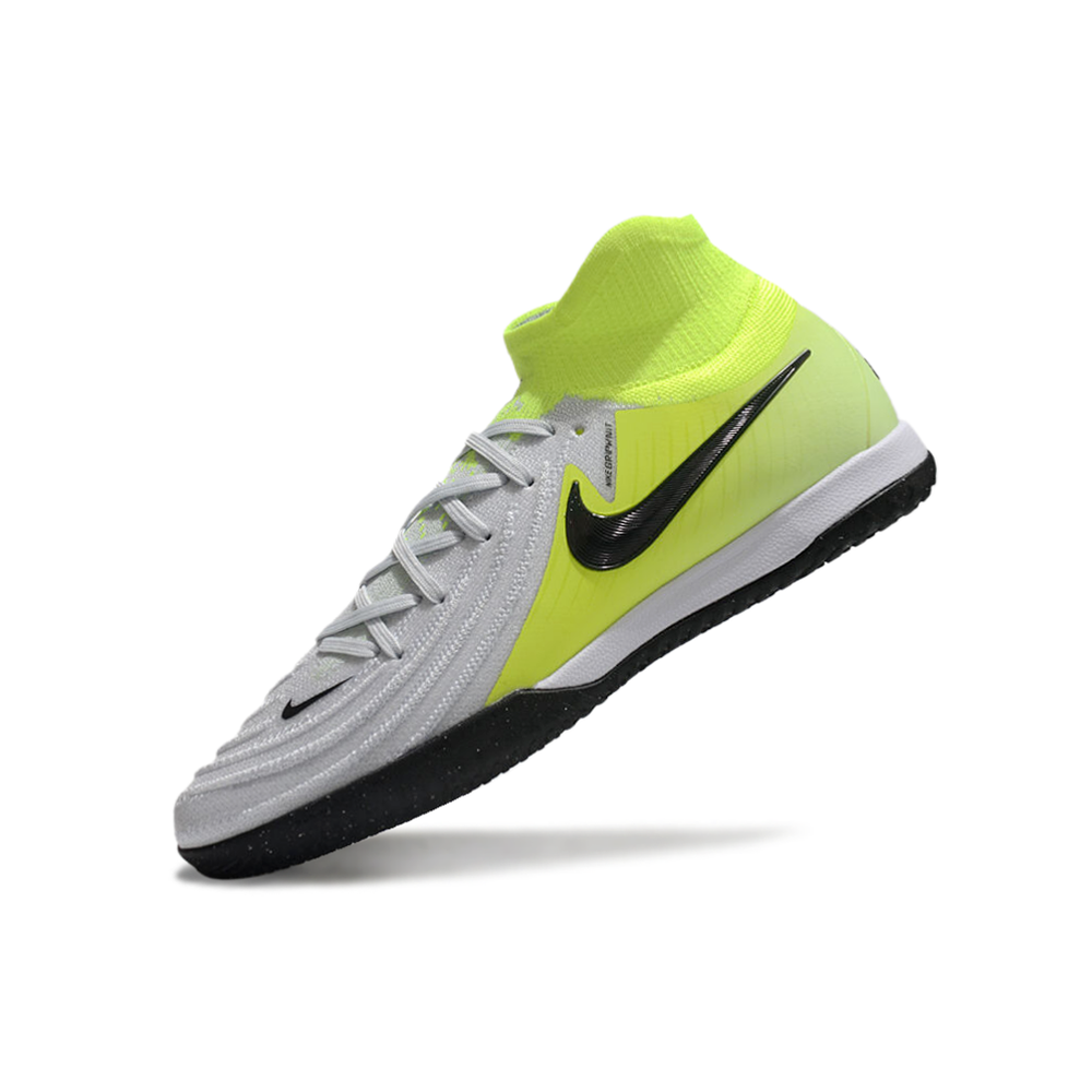 Chuteira Futsal Nike Phantom Luna Elite IC Cinza e Verde 
