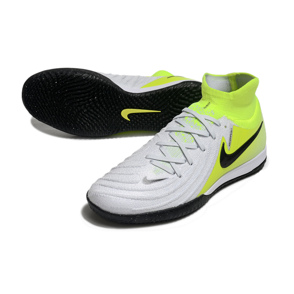 Chuteira Futsal Nike Phantom Luna Elite IC Cinza e Verde 