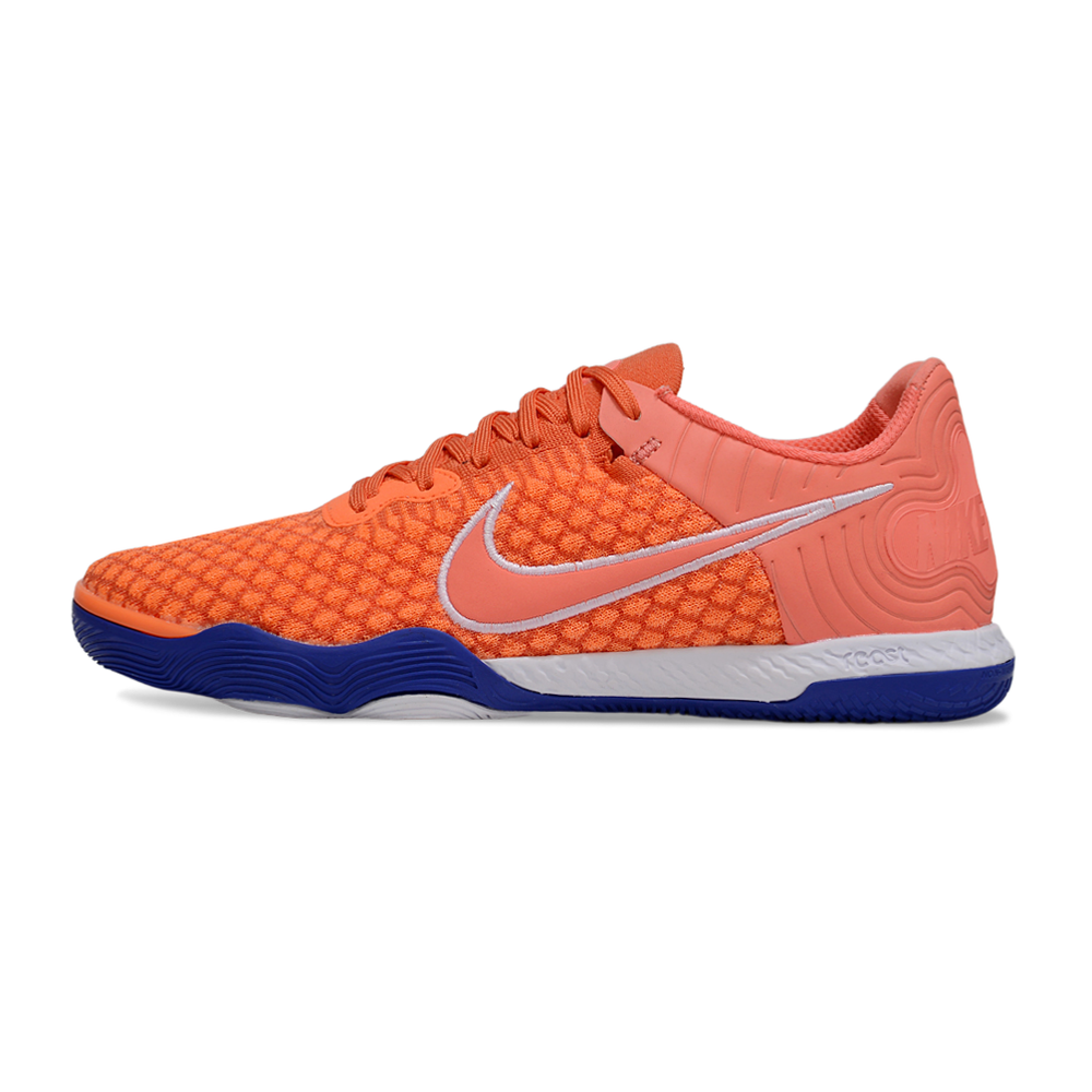 Chuteira Futsal Nike React Gato IC Laranja e Azul