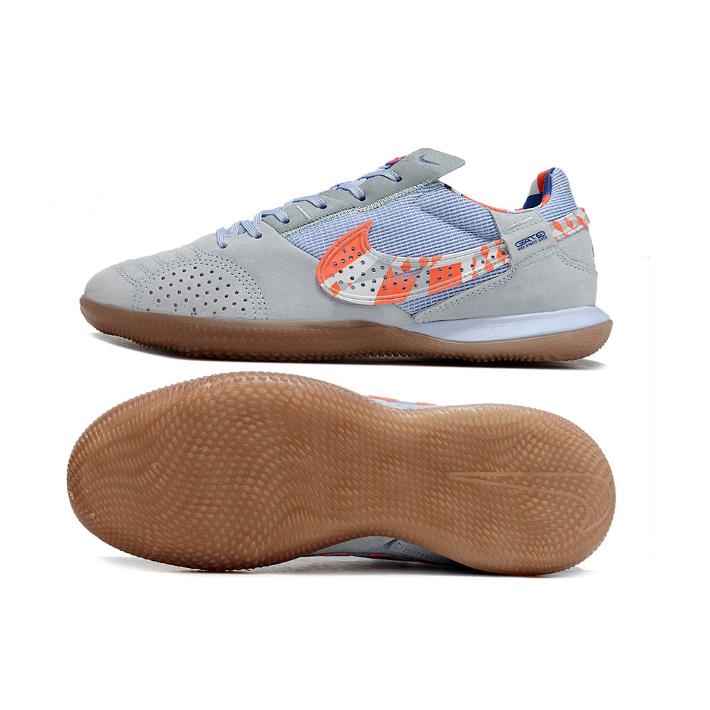 Chuteira Futsal Nike StreetGato IC Azul e Laranja
