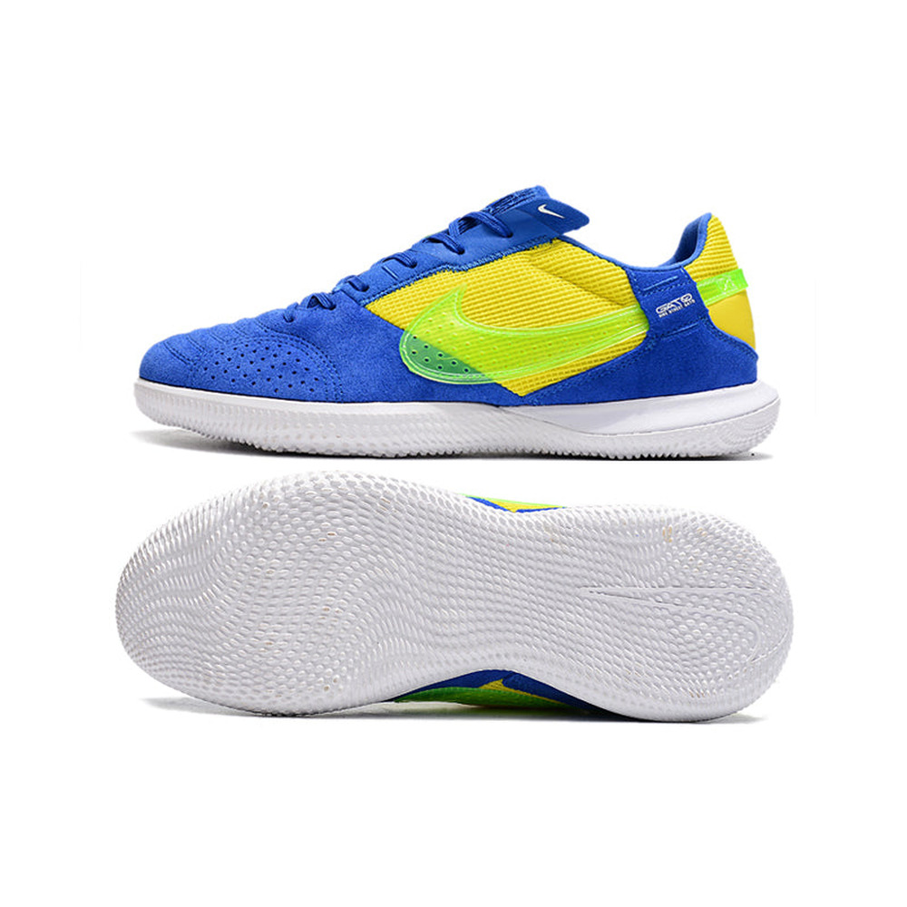 Chuteira Futsal Nike StreetGato IC Azul, Amarelo e Branco