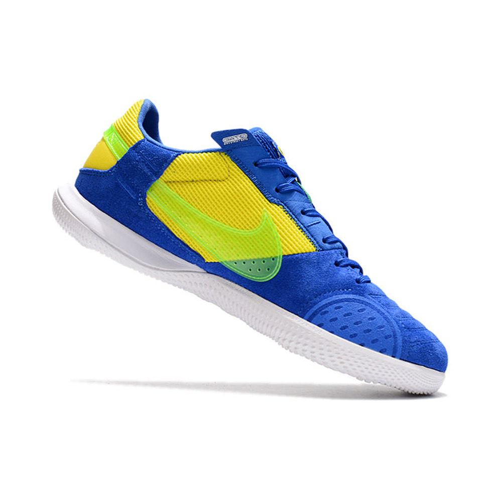 Chuteira Futsal Nike StreetGato IC Azul, Amarelo e Branco