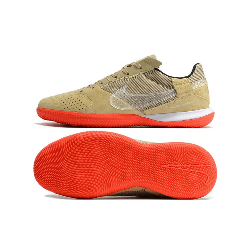 Chuteira Futsal Nike StreetGato IC Bege e Laranja