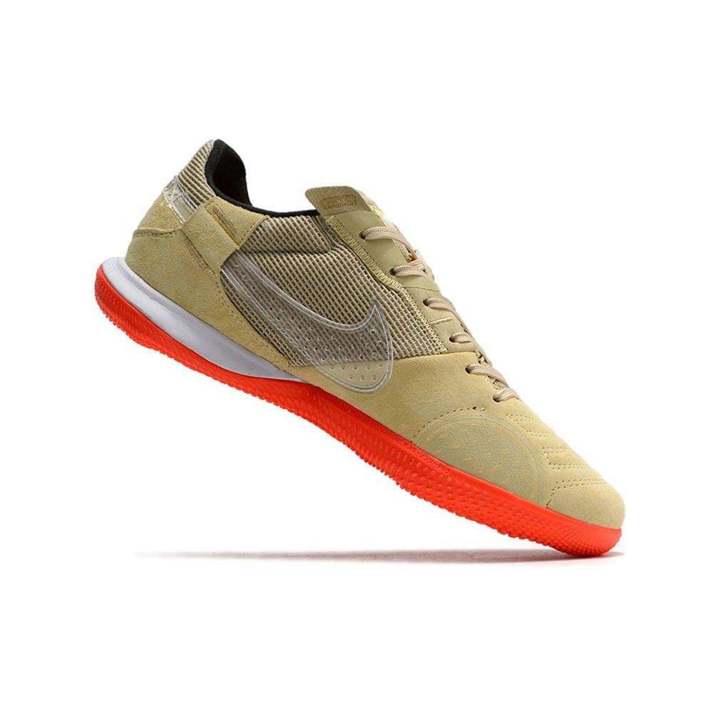 Chuteira Futsal Nike StreetGato IC Bege e Laranja