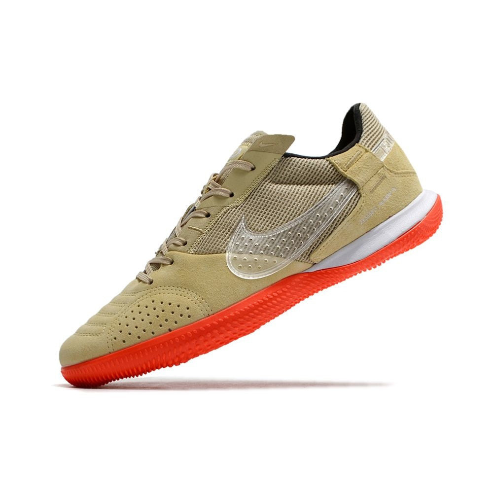 Chuteira Futsal Nike StreetGato IC Bege e Laranja