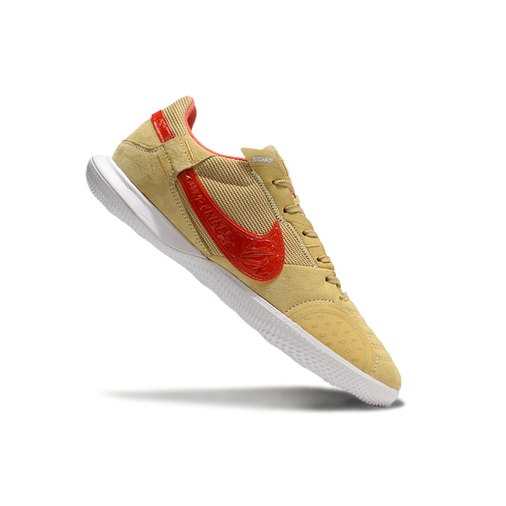 Chuteira Futsal Nike StreetGato IC Bege e Vermelho
