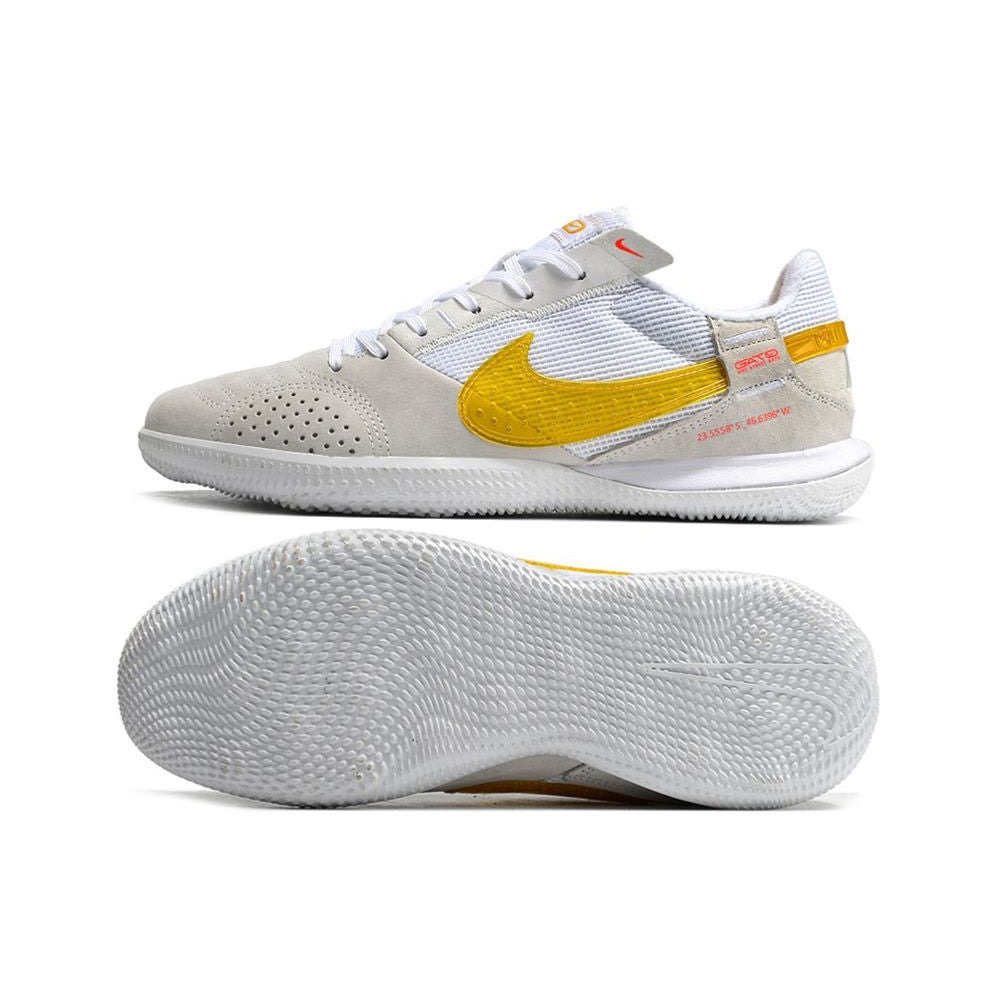 Chuteira Futsal Nike StreetGato IC Branca e Amarela