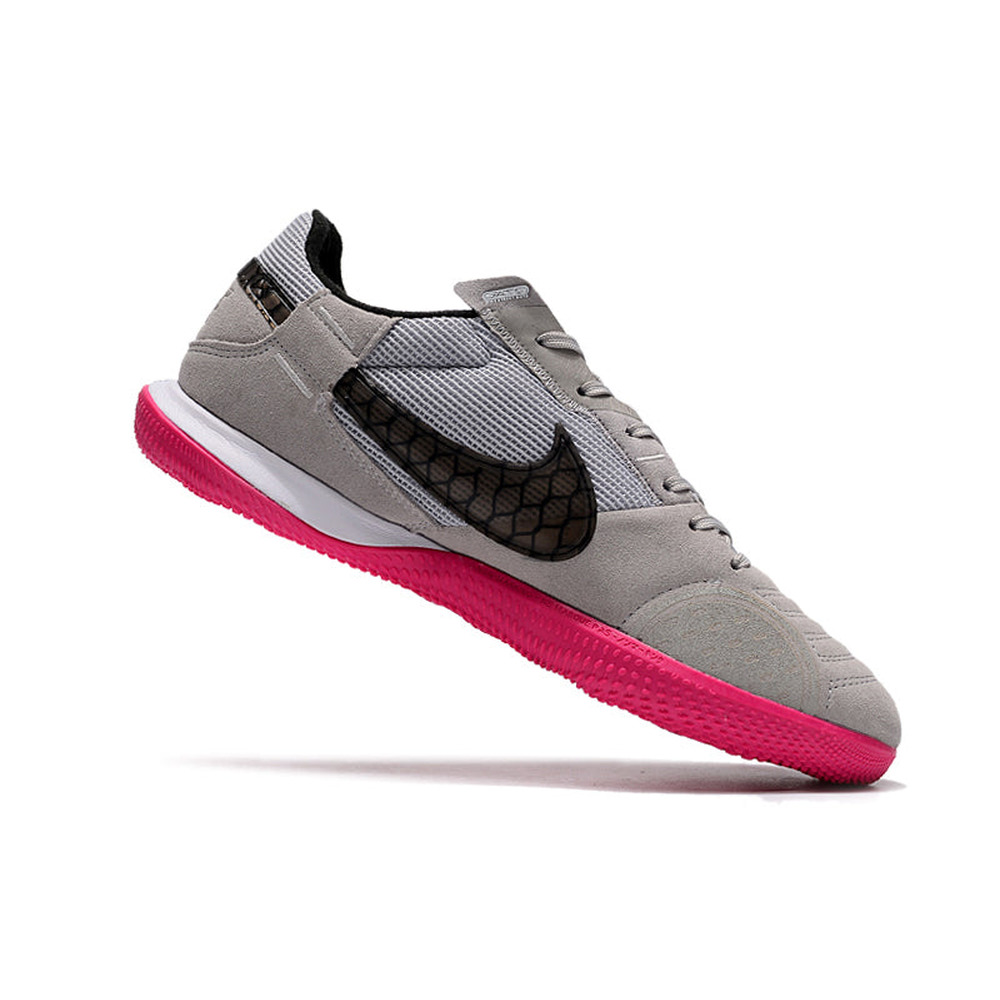 Chuteira Futsal Nike StreetGato IC Cinza e Rosa