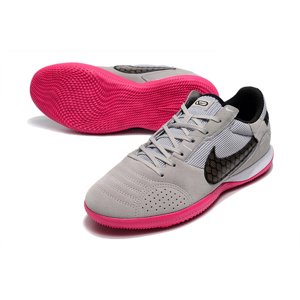 Chuteira Futsal Nike StreetGato IC Cinza e Rosa
