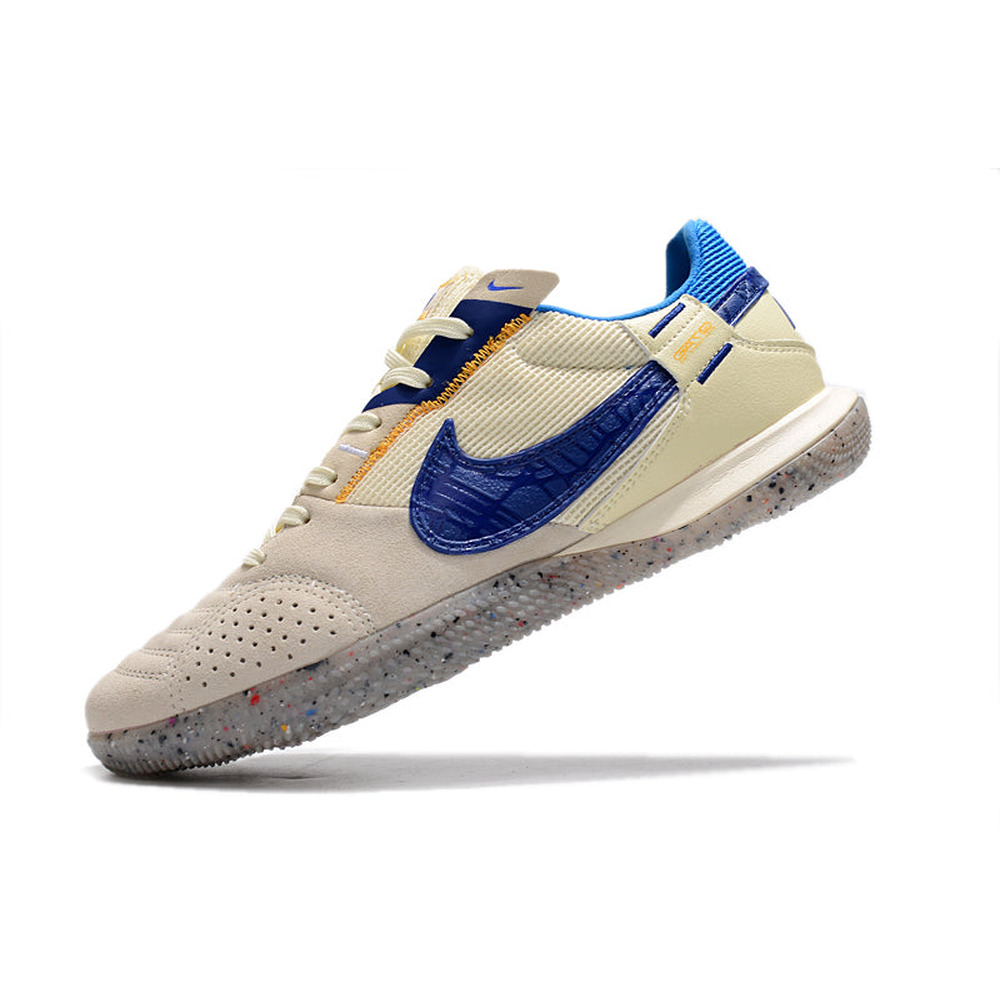 Chuteira Futsal Nike StreetGato IC Cinza, Bege e Azul