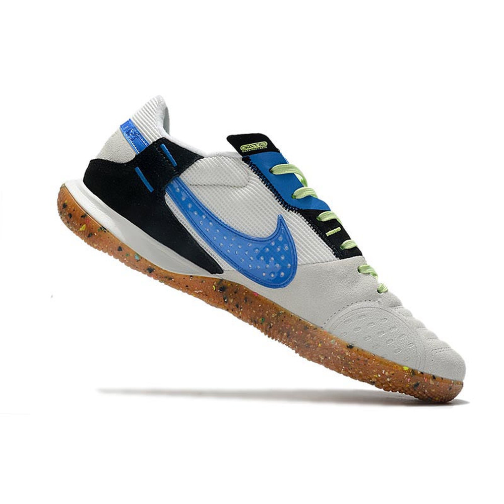 Chuteira Futsal Nike StreetGato IC Cinza, Preta e Azul