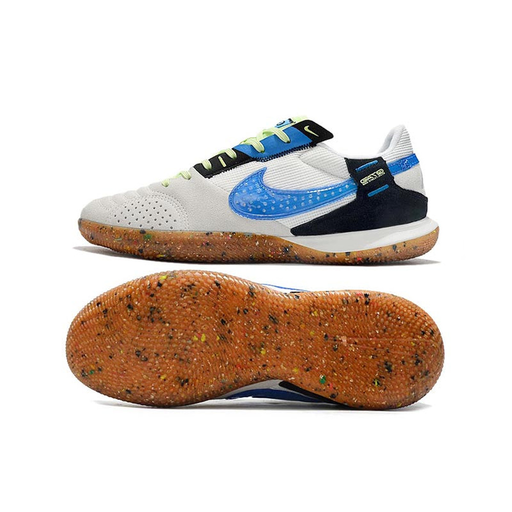 Chuteira Futsal Nike StreetGato IC Cinza, Preta e Azul