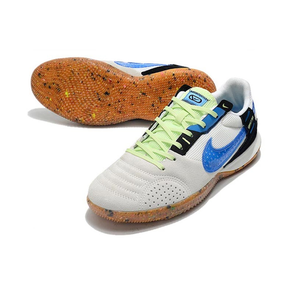 Chuteira Futsal Nike StreetGato IC Cinza, Preta e Azul