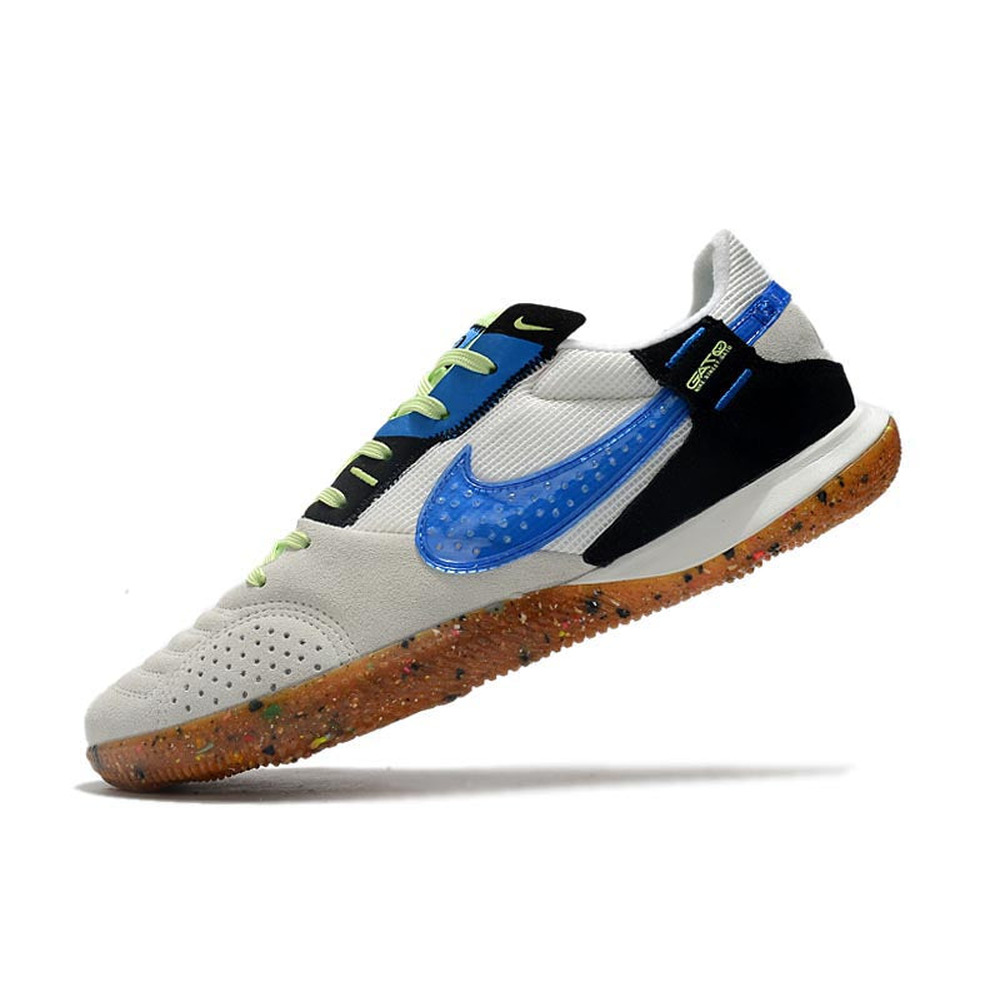 Chuteira Futsal Nike StreetGato IC Cinza, Preta e Azul