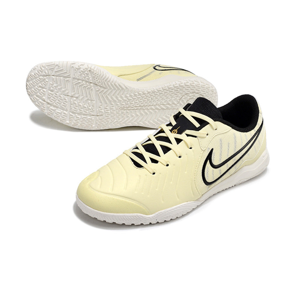 Chuteira Futsal Nike Tiempo Legend 10 Academy IC Bege e Branca 