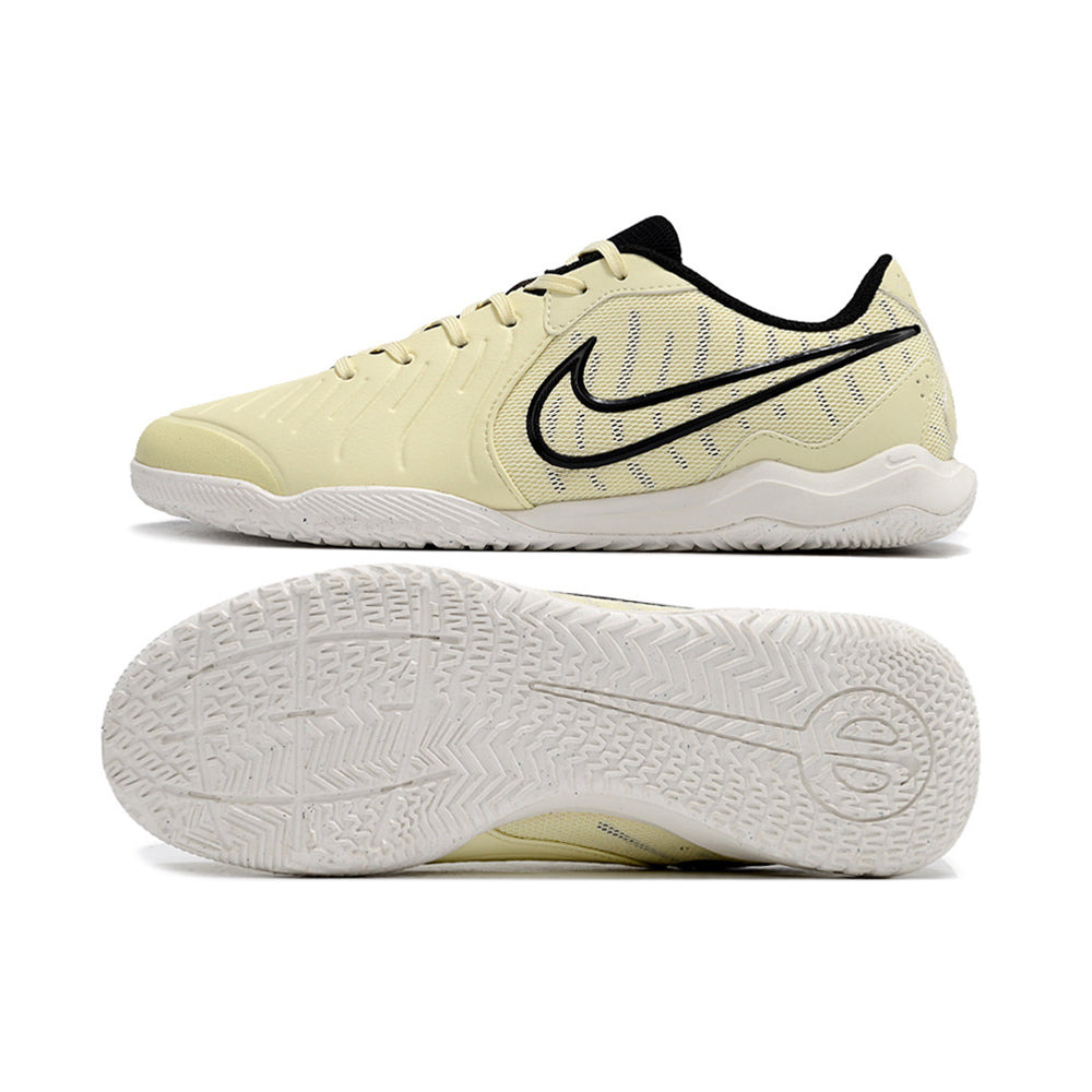 Chuteira Futsal Nike Tiempo Legend 10 Academy IC Bege e Branca 