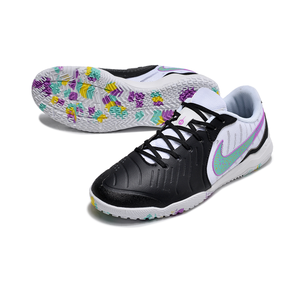 Chuteira Futsal Nike Tiempo Legend 10 Academy IC Branca e Preta