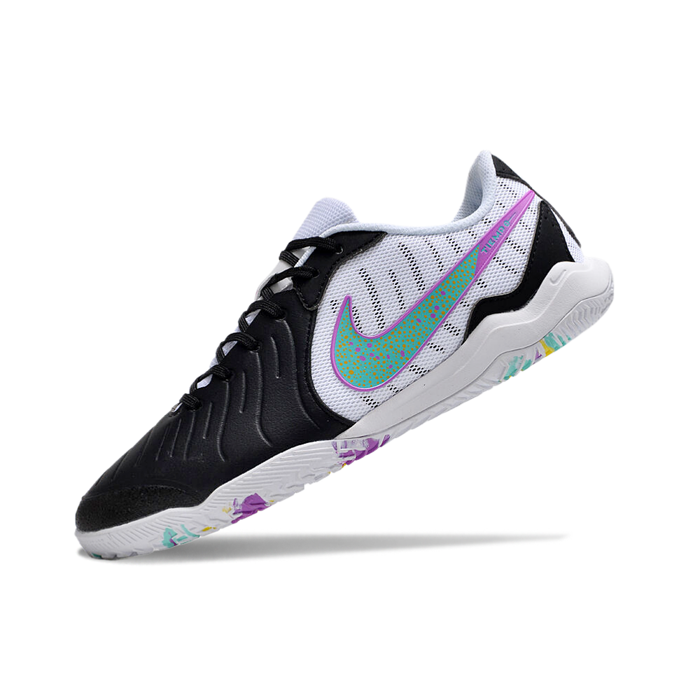 Chuteira Futsal Nike Tiempo Legend 10 Academy IC Branca e Preta