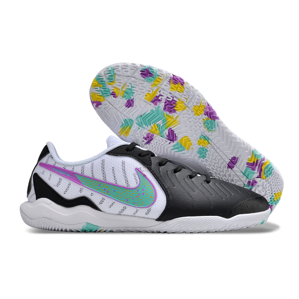 Chuteira Futsal Nike Tiempo Legend 10 Academy IC Branca e Preta
