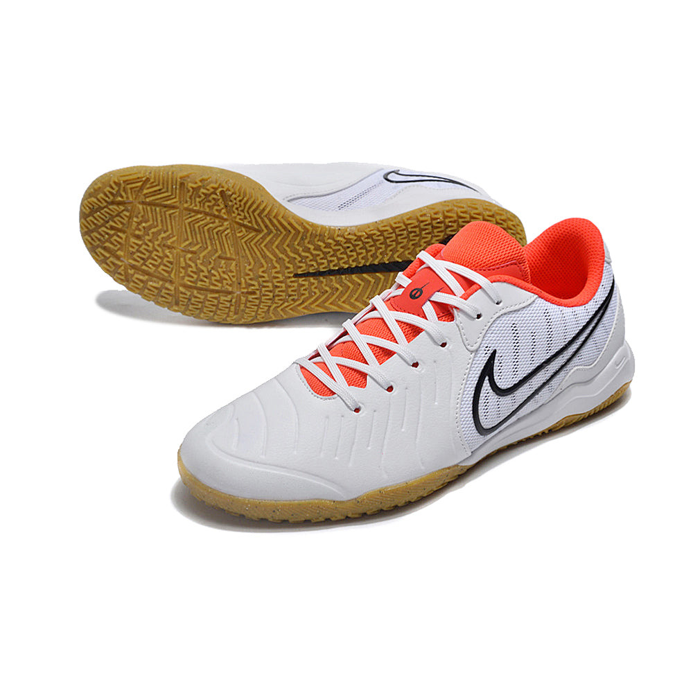 Chuteira Futsal Nike Tiempo Legend 10 Academy IC Branca e Vermelha 