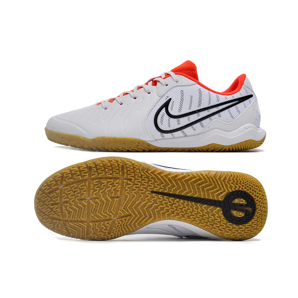 Chuteira Futsal Nike Tiempo Legend 10 Academy IC Branca e Vermelha 