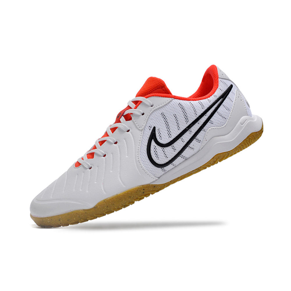 Chuteira Futsal Nike Tiempo Legend 10 Academy IC Branca e Vermelha 