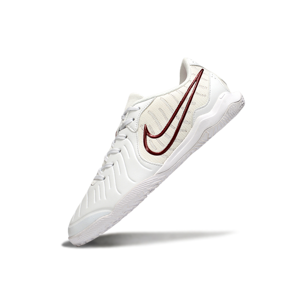 Chuteira Futsal Nike Tiempo Legend 10 Academy IC Branca e Vermelho 