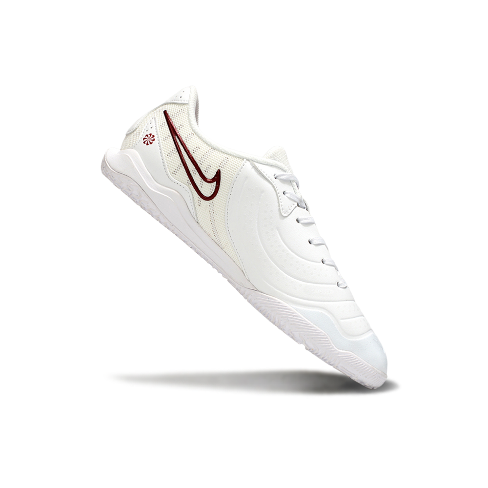 Chuteira Futsal Nike Tiempo Legend 10 Academy IC Branca e Vermelho 