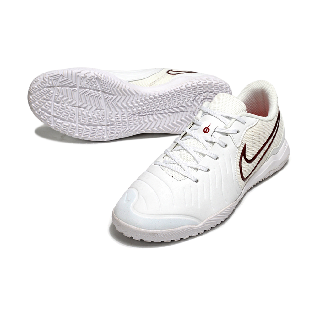 Chuteira Futsal Nike Tiempo Legend 10 Academy IC Branca e Vermelho 