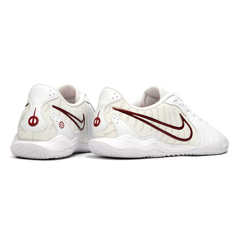 Chuteira Futsal Nike Tiempo Legend 10 Academy IC Branca e Vermelho 
