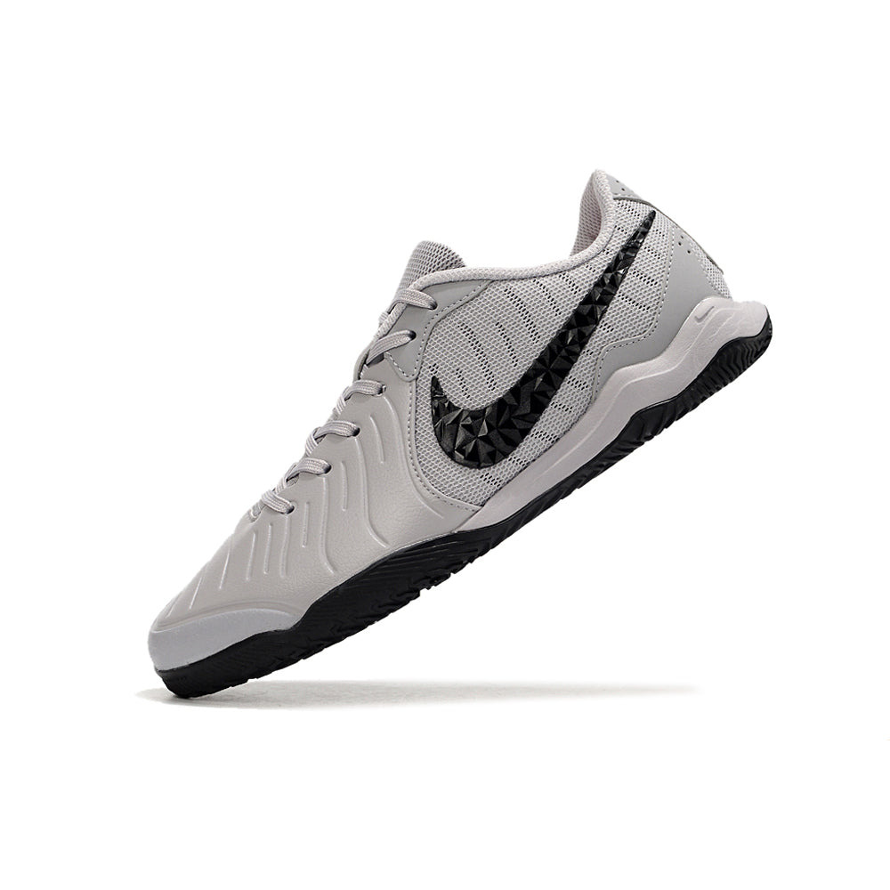 Chuteira Futsal Nike Tiempo Legend 10 Academy IC Prata e Preto 