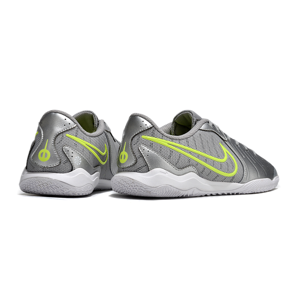 Chuteira Futsal Nike Tiempo Legend 10 Academy IC Prata e Verde