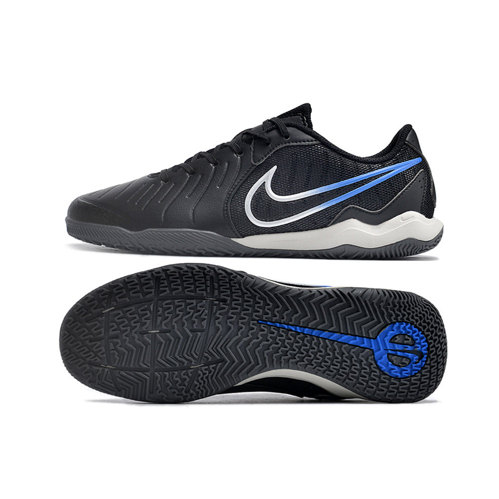 Chuteira Futsal Nike Tiempo Legend 10 Academy IC Preta e Azul 