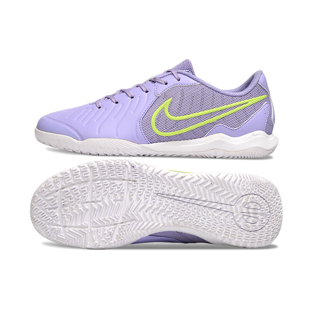 Chuteira Futsal Nike Tiempo Legend 10 Academy IC Roxo e Verde