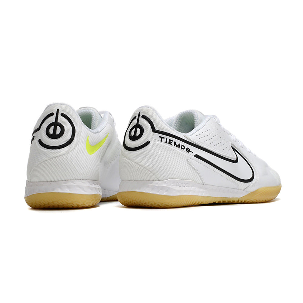 Chuteira Futsal Nike Tiempo Legend 9 Elite IC Branca e Preta