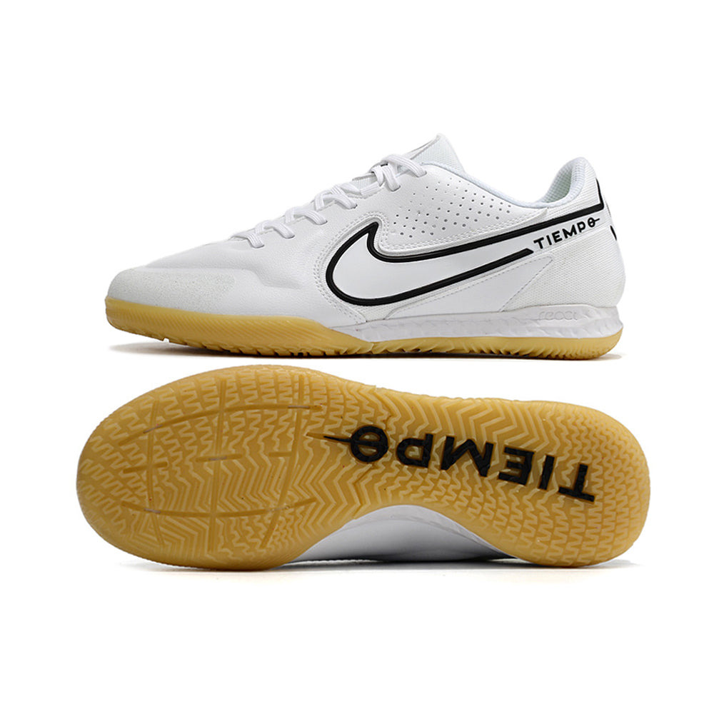 Chuteira Futsal Nike Tiempo Legend 9 Elite IC Branca e Preta