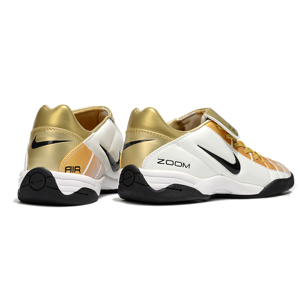 Chuteira Futsal Nike Total 90 IC Branco e Dourado