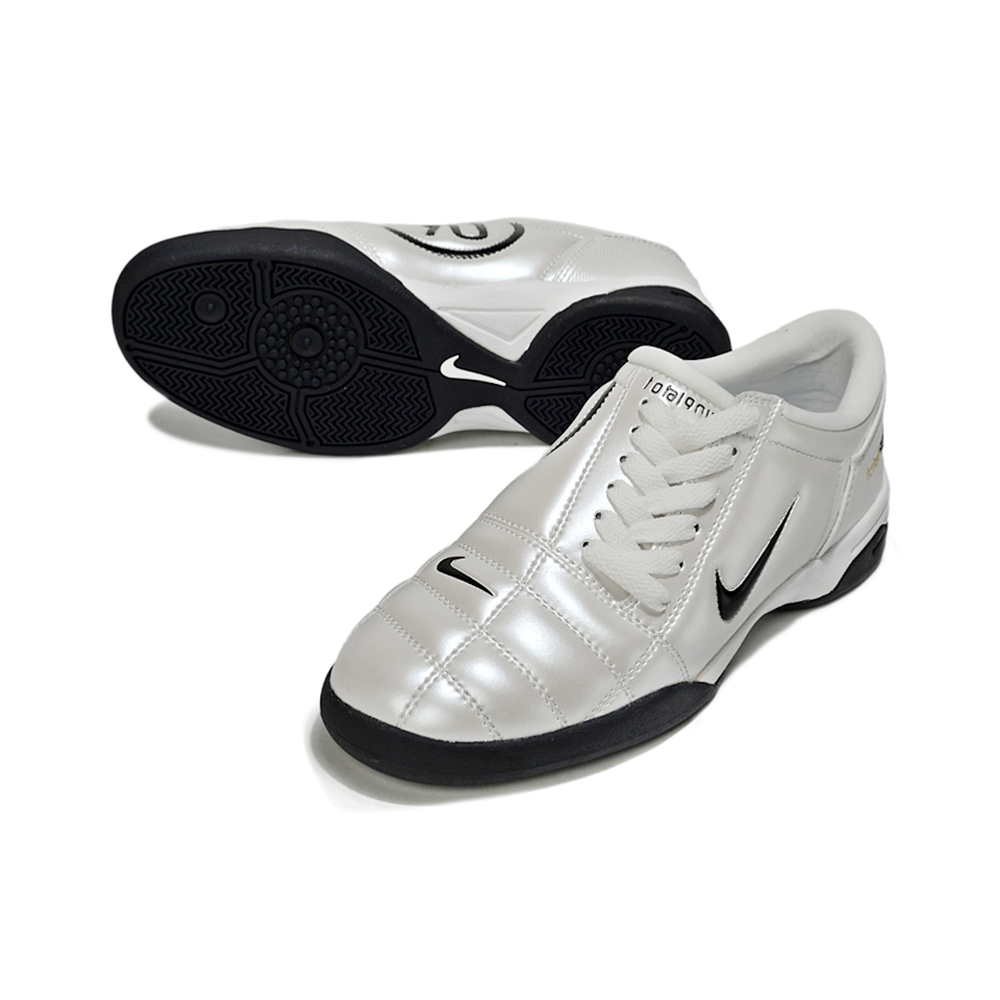 Chuteira Futsal Nike Total 90 IC Branco e Preto