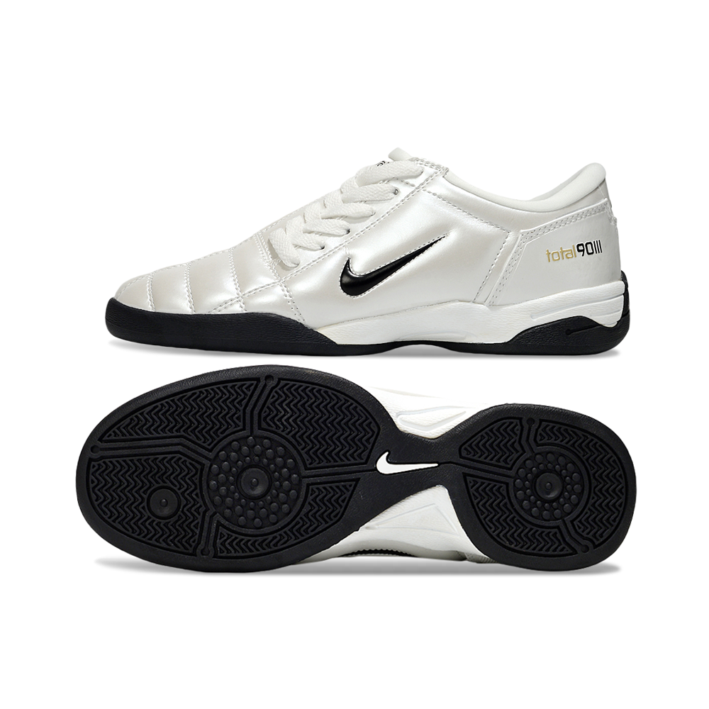 Chuteira Futsal Nike Total 90 IC Branco e Preto