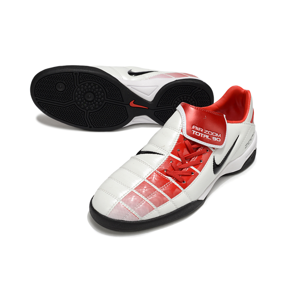 Chuteira Futsal Nike Total 90 IC Branco e Vermelho