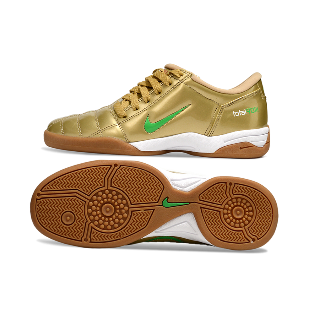 Chuteira Futsal Nike Total 90 IC Dourado e Verde