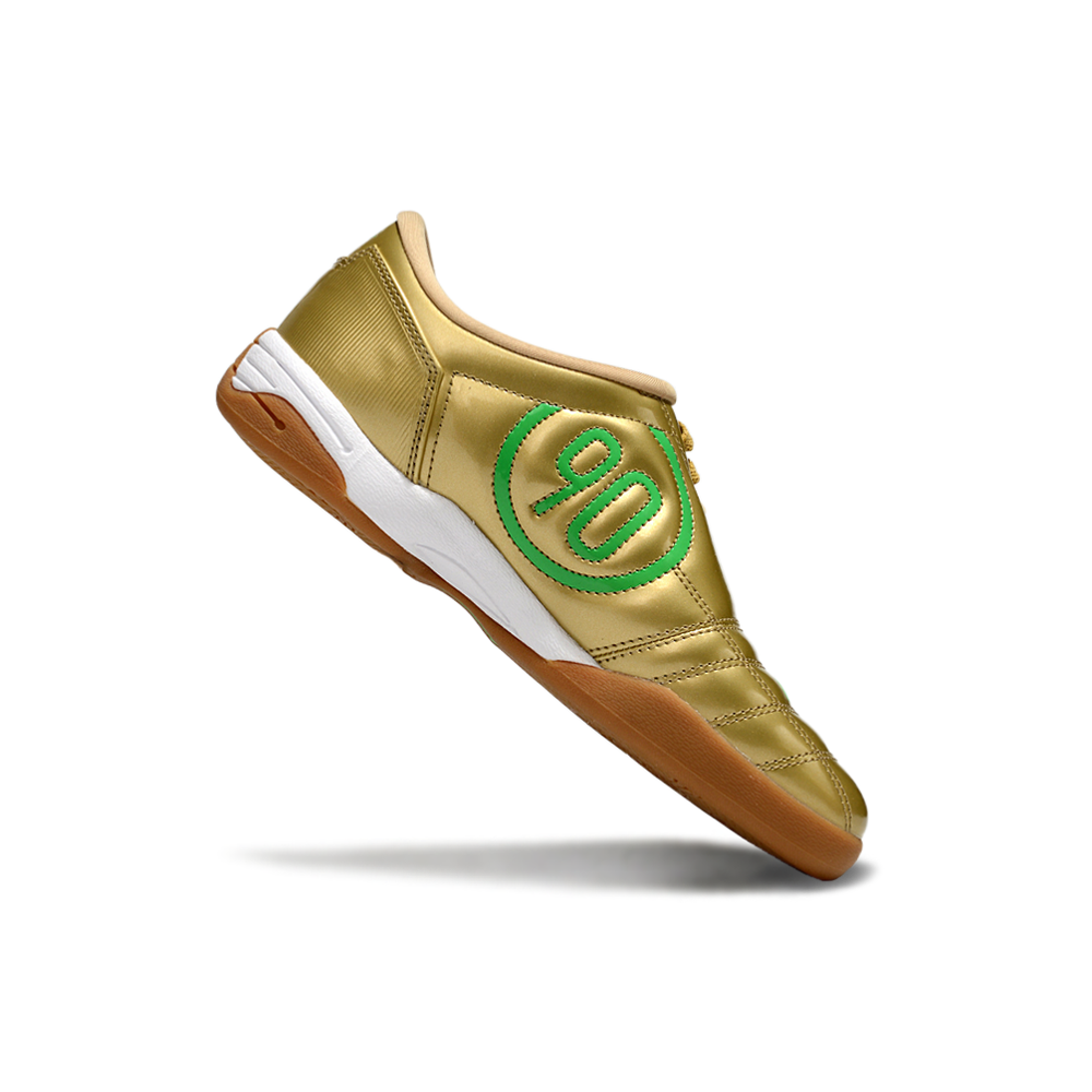 Chuteira Futsal Nike Total 90 IC Dourado e Verde