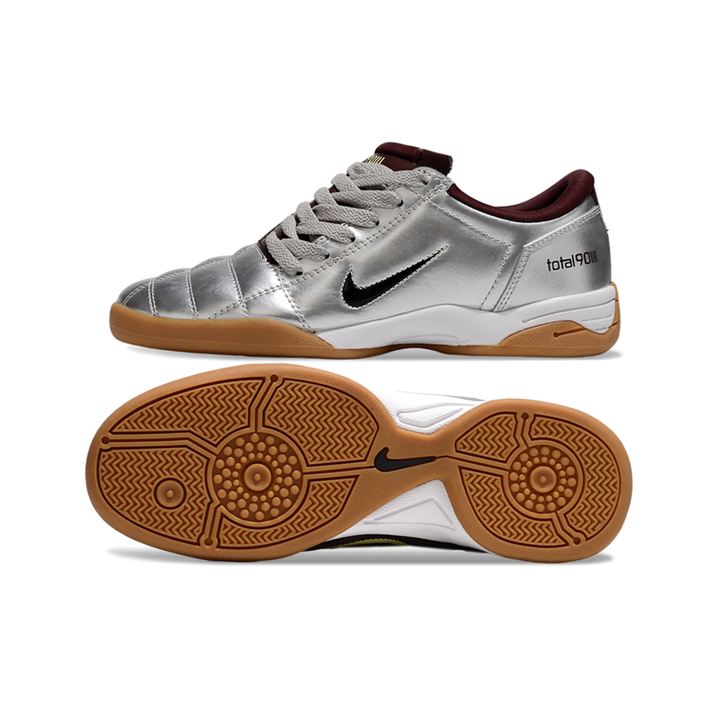 Chuteira Futsal Nike Total 90 IC Prata e Bordo