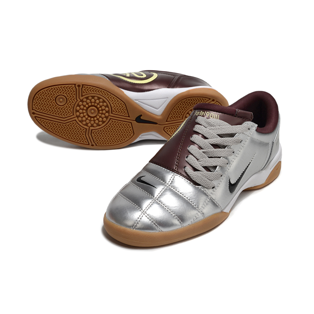 Chuteira Futsal Nike Total 90 IC Prata e Bordo