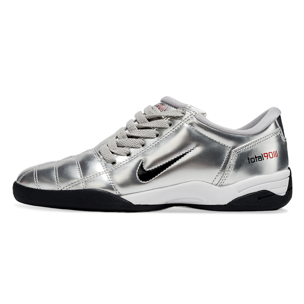 Chuteira Futsal Nike Total 90 IC Prata e Preta