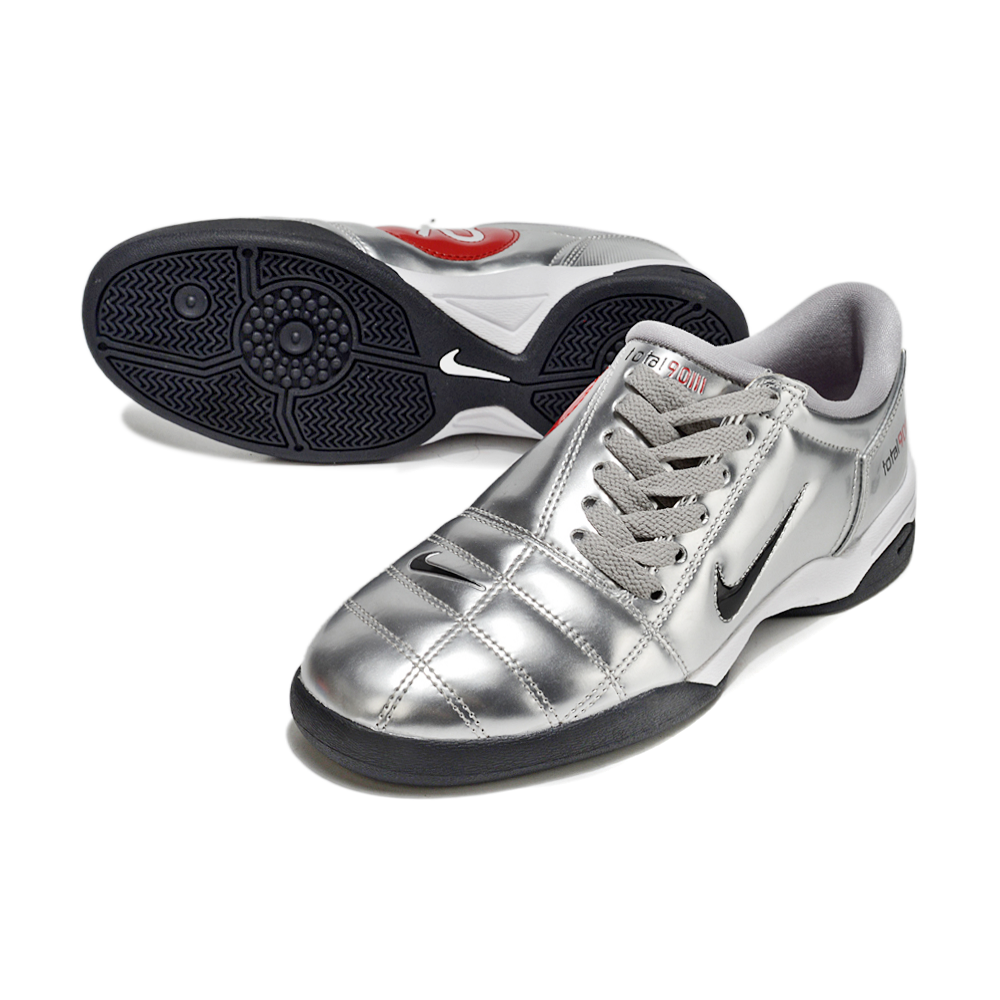 Chuteira Futsal Nike Total 90 IC Prata e Preta