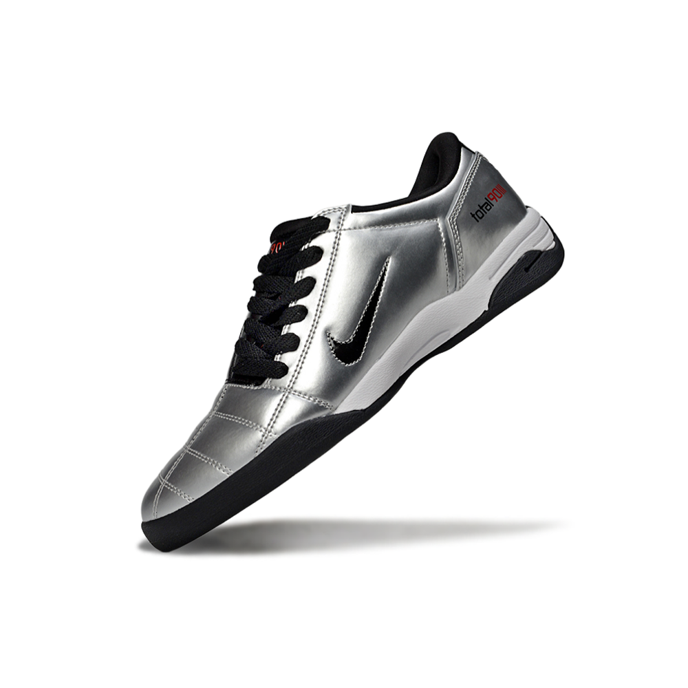 Chuteira Futsal Nike Total 90 IC Prata e Preto