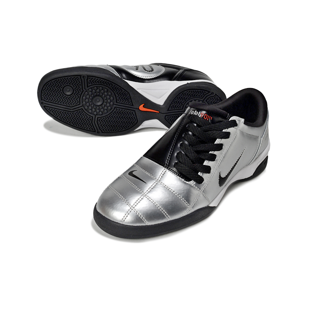 Chuteira Futsal Nike Total 90 IC Prata e Preto