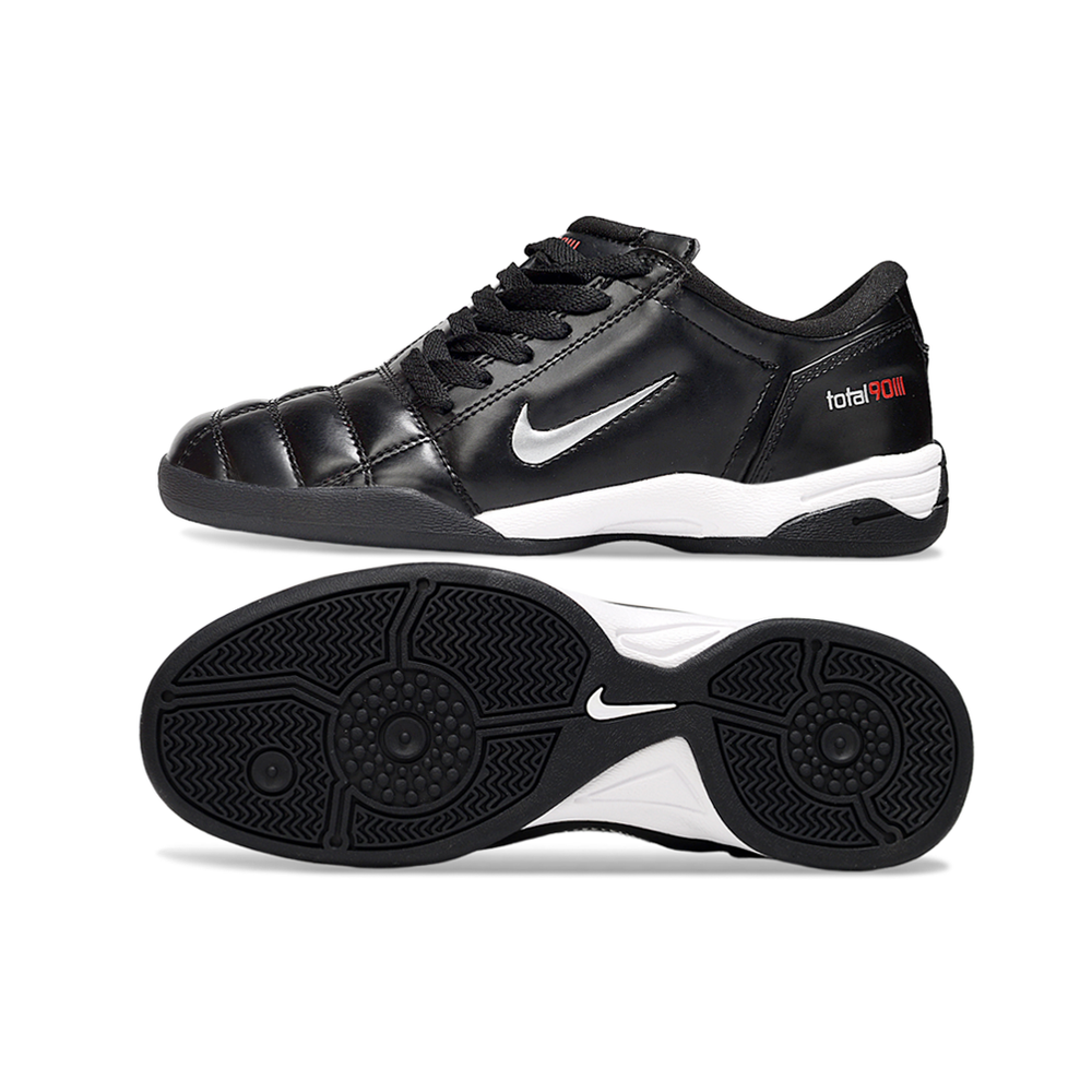 Chuteira Futsal Nike Total 90 IC Preta e Prata