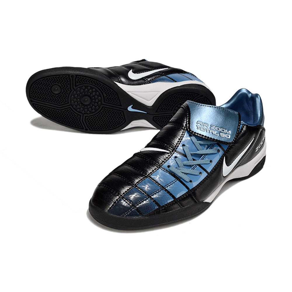 Chuteira Futsal Nike Total 90 IC Preto e Azul